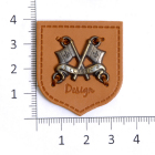 Нашивка кожзам. Y5971Герб 3,7*4 см 7б