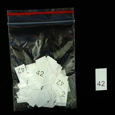 Размерники в пакетике (уп. 200 шт.) №42 белый в интернет-магазине Швейпрофи.рф