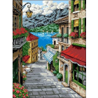 Рисунок на канве Гелиос П-018 «Приморская улочка» 42,5*55 см
