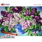 Ткань с рисунком для вышивания бисером «Наследие (А3) КБ-060 Букет сирени» 38*27 см