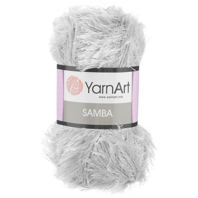 Пряжа Травка (YarnArt Samba), 100 г / 110 м, 0010 серый в интернет-магазине Швейпрофи.рф