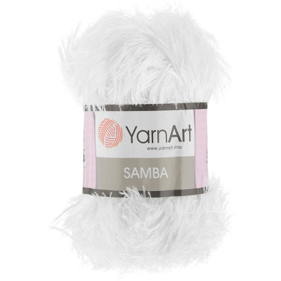 Пряжа Травка (YarnArt Samba), 100 г / 110 м, 0501 белоснежный в интернет-магазине Швейпрофи.рф
