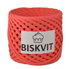 Пряжа Бисквит (Biskvit) (ленточная пряжа) коралл ИМ