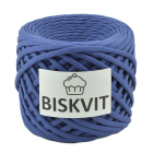 Пряжа Бисквит (Biskvit) (ленточная пряжа) индиго ИМ