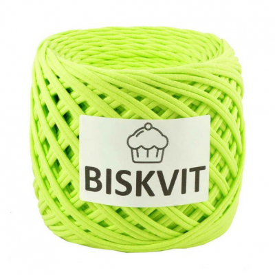 Пряжа Бисквит (Biskvit) (ленточная пряжа) лайм в интернет-магазине Швейпрофи.рф