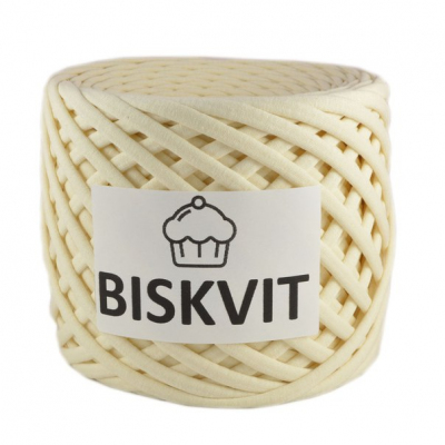 Пряжа Бисквит (Biskvit) (ленточная пряжа) сливочный в интернет-магазине Швейпрофи.рф