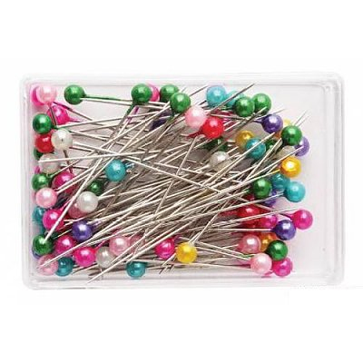 Булавки наметочные 0333-3015 цветные (шарики) в пласт. кор. (уп. 80 шт.) 611005 в интернет-магазине Швейпрофи.рф