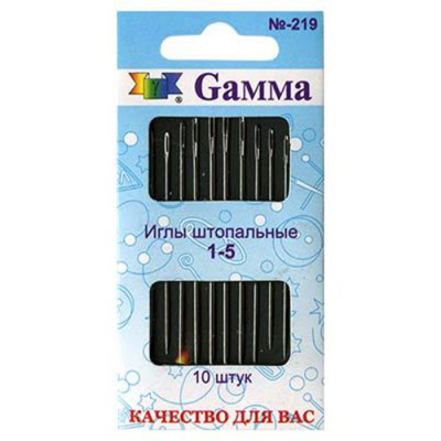 Иглы ручные Гамма N-219 для штопки №1-5 (уп. 10 шт.) в интернет-магазине Швейпрофи.рф