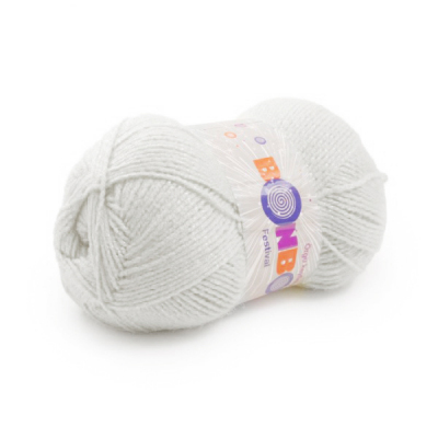 Пряжа Бонбон Фестивал (Bonbon Festival Nako), 100 г / 300 м 98200 белый в интернет-магазине Швейпрофи.рф