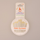 Иглы ручные PONY 17858 ассорти (наб. 30 шт.) в круглой коробочке