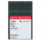 Иглы пром. маш. Groz-Beckert 1738/DBх1 № 75 (уп. 10 шт.) 773275
