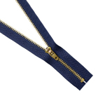 Молния Т4 джинс. п/авт.М-4002. 18 см MaxZipper золото/синий 330