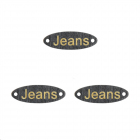 Нашивка W07 дерево «Jeans» 1*3 см чёрный