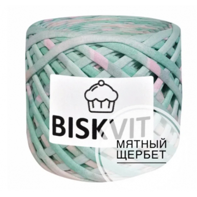 Пряжа Бисквит (Biskvit) (ленточная пряжа) мятный щербет в интернет-магазине Швейпрофи.рф