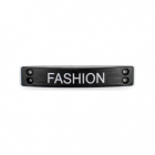 Нашивка LA240 метал. пластина пришивная «fashion» 0,5*3 см черный