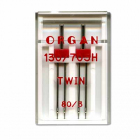 Иглы быт. маш. ORGAN 130/705Н № 80/3 двойные универс. в уп 2 шт