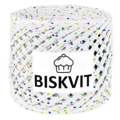 Пряжа Бисквит (Biskvit) (ленточная пряжа) маршмэллоу (ЛК) в интернет-магазине Швейпрофи.рф