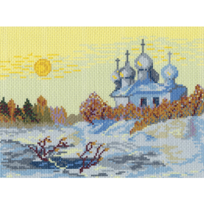 Рисунок на канве МП (24*30 см) 0093 «Благодатное зимнее утро» в интернет-магазине Швейпрофи.рф