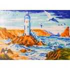 Рисунок на канве МП (24*35 см) 0296 «Маяк в скалах» (снят)