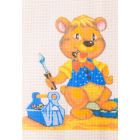 Рисунок на канве Гамма 056 «Мишка с инструментами» 20*20 см