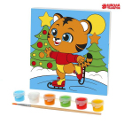Картина по номерам Арт Узор 7022608 «Тигренок на коньках» 15*15 см  618898
