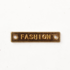 Нашивка LA241 метал. пластина пришивная «fashion» 0,5*2,5 см золото