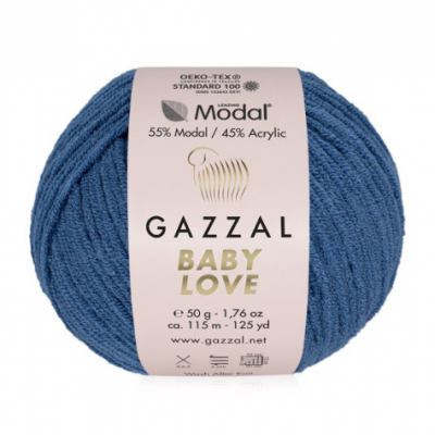 Пряжа Бэби Лав  (Baby Love Gazzal ), 50 г / 115 м 1622 джинс в интернет-магазине Швейпрофи.рф