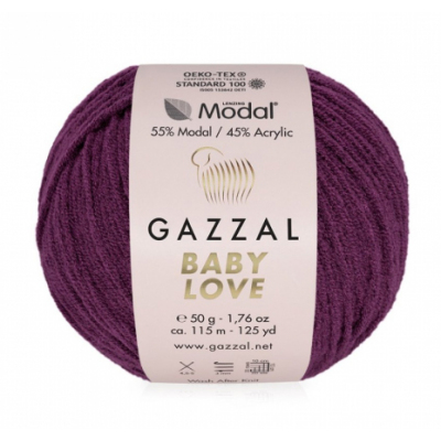 Пряжа Бэби Лав  (Baby Love Gazzal ), 50 г / 115 м 1611 т.лиловый в интернет-магазине Швейпрофи.рф