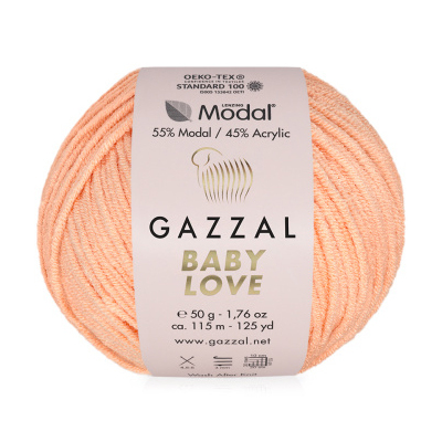 Пряжа Бэби Лав  (Baby Love Gazzal ), 50 г / 115 м 1634 абрикос в интернет-магазине Швейпрофи.рф