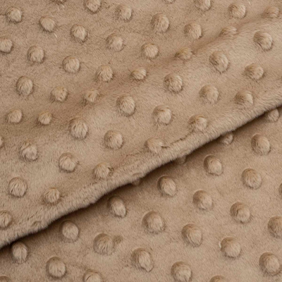 Ткань 45*50 см Плюш Minky dot 28896,бежевый 100% п/э 615622 в интернет-магазине Швейпрофи.рф