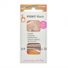 Иглы ручные PONY 01885 № 3-9 BLACK Sharps универс. белое ушко (наб.20 шт.)