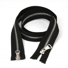 Молния Т5 MaxZipper (2 замка) 90 см никель/ 322 черный шлиф.звено