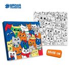 Картина по номерам Школа талантов 9271052 «Новогодние котики» 15*15 см