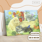 Картина по номерам Арт Узор 1063940 «Котята» 30*40 см без подрамника