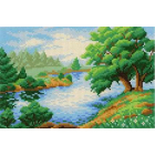 Рисунок на канве МП студия СК-001 «Дерево у реки» 21*30 см