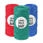 Карамель DOLCE  Baby  шнур для вязания 2 мм 220 м/ 140 гр полимерная нить