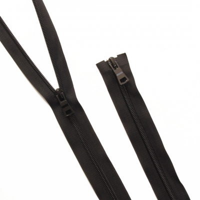 Молния Т7 разъемн. спираль (2 замка)  80 см №580 чёрный в интернет-магазине Швейпрофи.рф