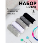 Нитки п/э 40/2,  ассорти, 183 м, наб. 5 шт. 9941050