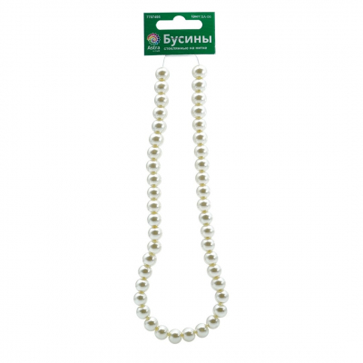 Бусины Астра стекло на нити 10 мм (дл. 40 см) 7707495 SA-06 жемчужный в интернет-магазине Швейпрофи.рф