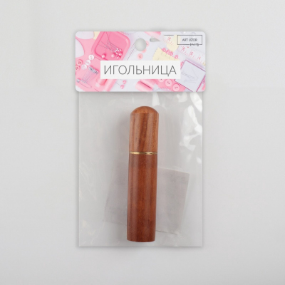 Игольница 7078488 в тубе, дерево 1,7*1,7*8,5 см коричневый в интернет-магазине Швейпрофи.рф