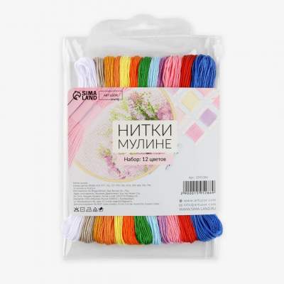Набор мулине АртУзор 1595286 №1  (уп. 12 шт. по 8 м) в интернет-магазине Швейпрофи.рф