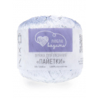 Пряжа Пайетки «Люблю вязать», 50 г / 260 м, белый/ АВ серебро 174